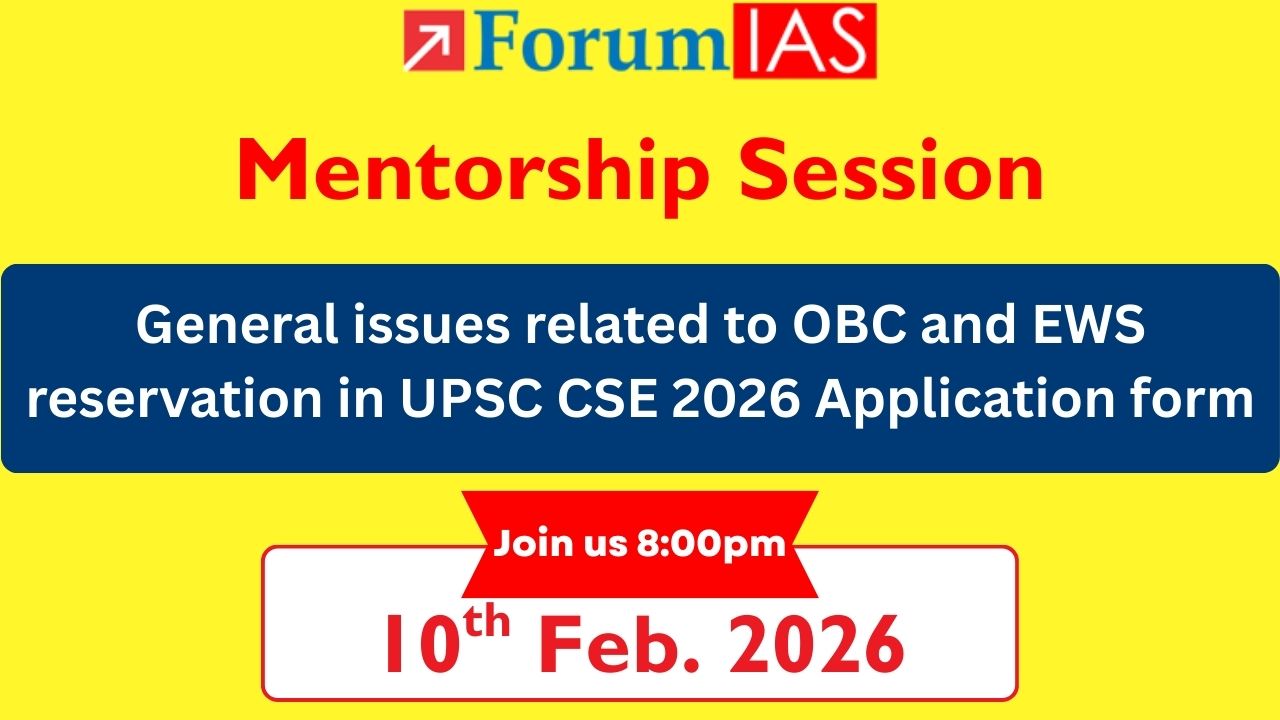 Mentorship session on General issues related to OBC and EWS reservation in UPSC CSE 2026 Application form
